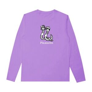 Pleasures Mud Pigment Long-Sleeve T-Shirt Violet Size Medium